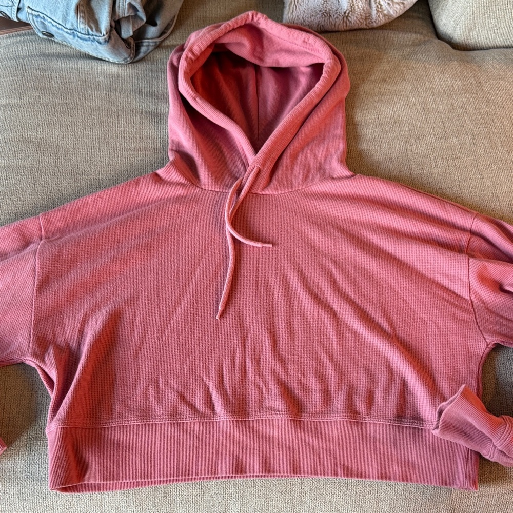 Sunday Best Cropped Hoodie in Dusty Rose Pink